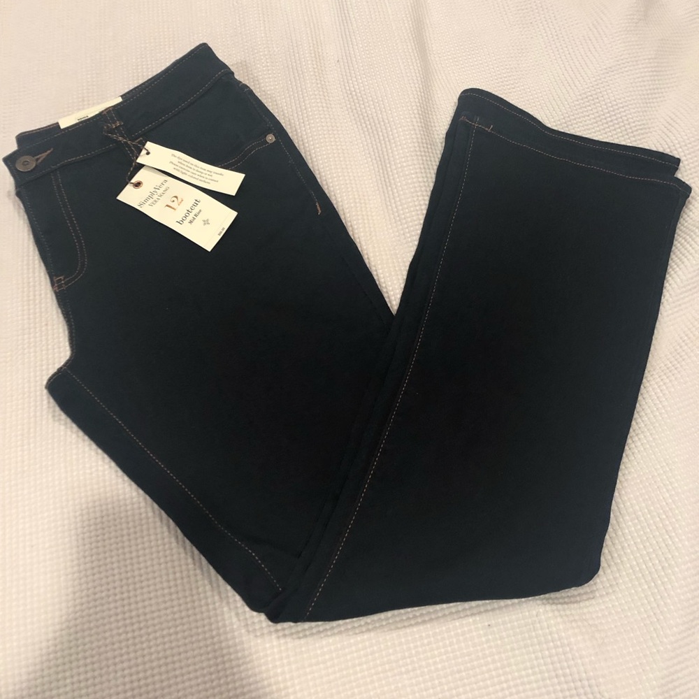 NWT Simply Vera-Vera Wang bootcut Mid Rise Jeans